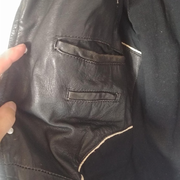 Jack And Jones Vintage Leather Jacket - Picture 5 of 12